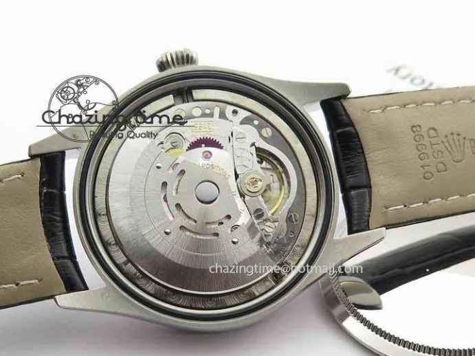 1218 Cellini Date VF Best Edition SS Black Dial Stick Markers On Black Leather Strap A Lightweight 3725